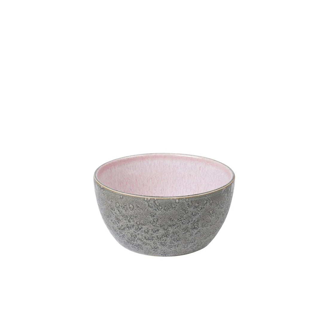 Bitz Living Stoneware Bowl 14 cm Grey, Light Pink